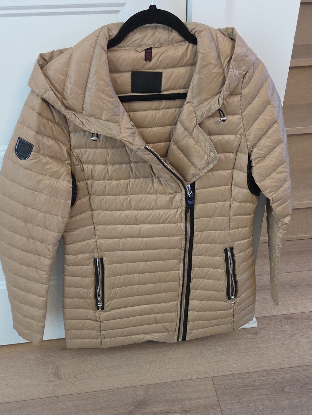 Rudask's Womens Quilted Hooded Jacket - Beige